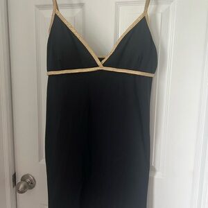 Chic Black and Gold Women's Chemise